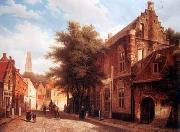 unknow artist European city landscape, street landsacpe, construction, frontstore, building and architecture. 179 painting